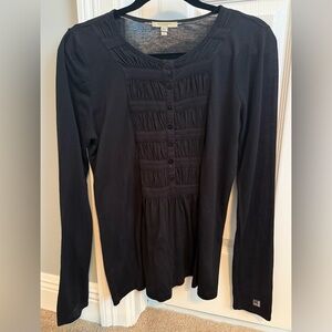 Burberry Black puckered/pin tuck front